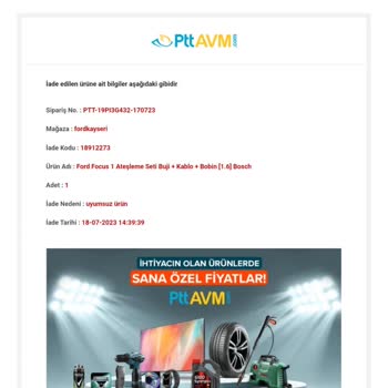 PttAVM Para İadem Yapılmadı
