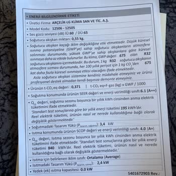 Arçelik Klima Kokusu