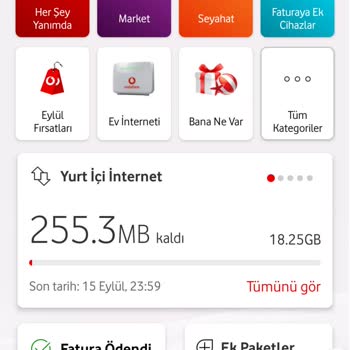 Vodafone Ek İnternet Ücreti Talebi