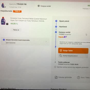 Satıcısı Hepsiburada Olan Ürün Siparişimde Yaşamış Olduğum Mağduriyet