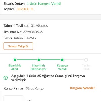 Trendyol Tedarikte Olan Ürünü Göndermemek