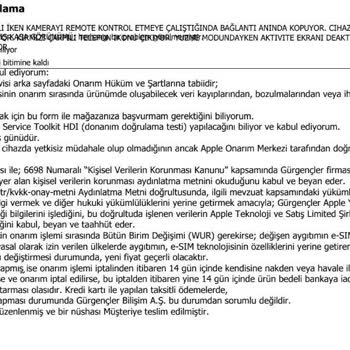 Apple Yetkili Servisine Çalışan Cihaz Teslim Edip Bozuk Geri Aldım