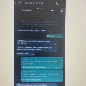 Papara Gratis İş Başvurusuyla İlgili Sorun Ve İsteklerim