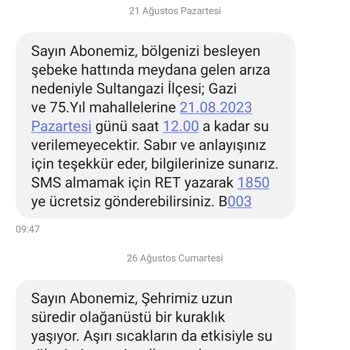 İBB - İstanbul Büyükşehir Belediyesi Düzenli Ve Uzun Süreli Su Kesintisi