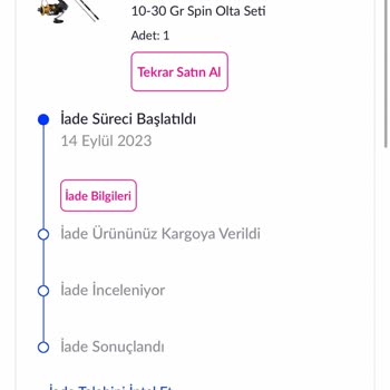 Pazarama Havada Dolaşan Ürünün Ücret İadesi