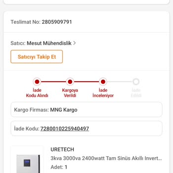 Mesut Mühendislik Trendyol Bozuk Elektronik Ürün Gönderiyor