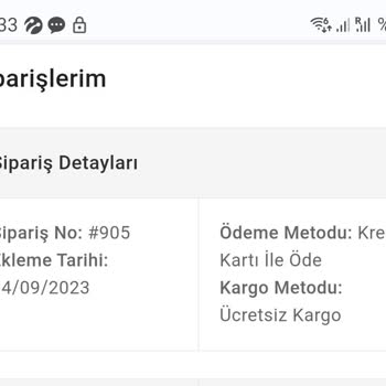 Mondy Shop Siparişimle İlgili Sorun