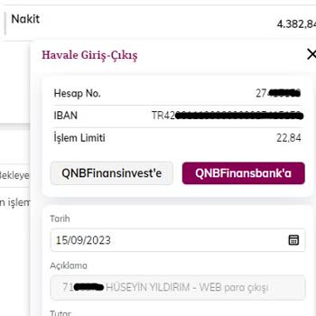 QNB Finansinvest Paramı Banka Hesabıma Alamıyorum