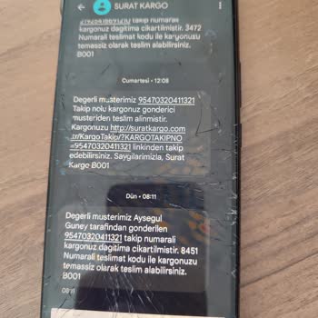 Sürat Kargo Kargom Teslim Edildiği Halde Elime Ulaşmadı.