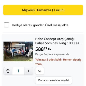 Amazon Yanıltıcı Fiyat Bilgisi