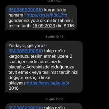 Aras Kargo Kargo Teslim Edilmedi