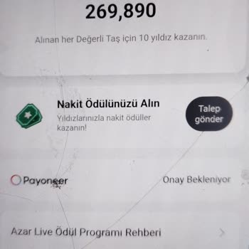 Azar Live Hesabımdan Payoneer Onayı Sorunu