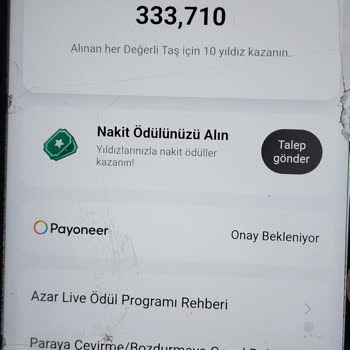 Azar Live Hesabımdan Payoneer Onayı Sorunu