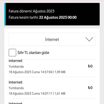 Vodafone Yurt İçinde Olduğum Halde Yurt Dışı Faturası Geldi