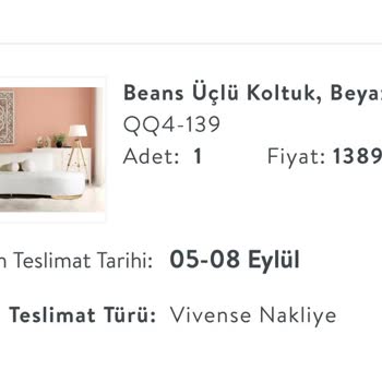 Vivense Ürün Teslimatı Gecikti