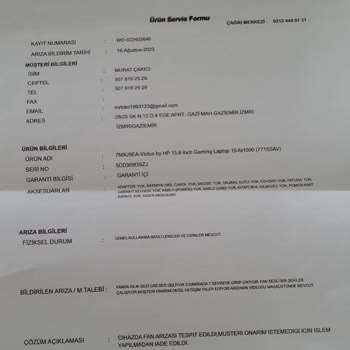 HP Victus Fan Sesi Sorunu