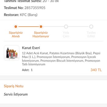 Trendyol Yemek Sipariş İptal Etmemesi