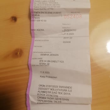 Kemal Tanca İmalat Hatalı Ayakkabı