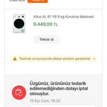 Hepsiburada Siparişim İptal Oldu Param Yatmıyor