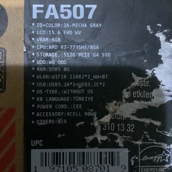 Arcadia Bilişim Satın Aldığım Laptop Daha Önce Açılmış Parçaları Değiştirilmiş