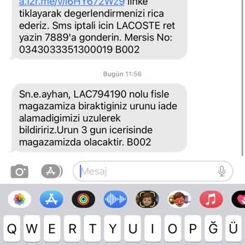 Lacoste Kullanıcı Hatası İle Müşteri Mağduriyeti