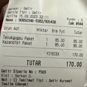 Saray Muhallebicisinden Aldığımız Tatlılar Ekşimişti!