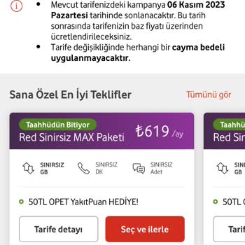Vodafone Taahhüt Sonu İle Yeni Fiyat Sorunu