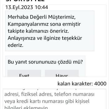 Sportstyle Aldığım Ürünü İptal Edip Yüksek Fiyattan Almamı İstedi.