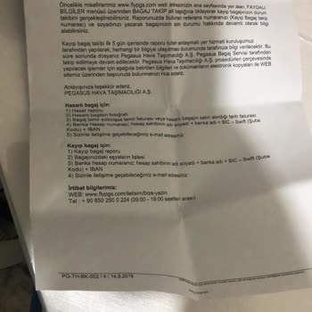 Pegasus Bagajım Kayıp Ve Halen Sorun Devam Ediyor