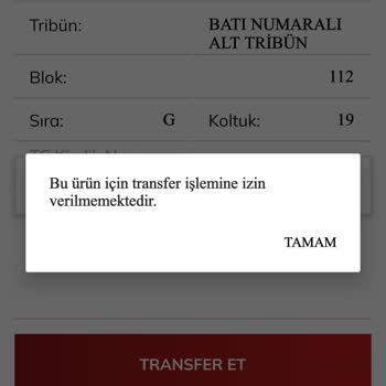 Passolig Bilet Transferi Hatası
