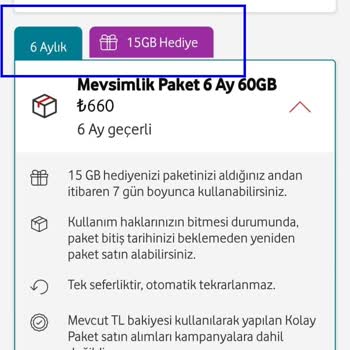 Vodafone Tl Yükleme Hediye İnternetimi Vermedi