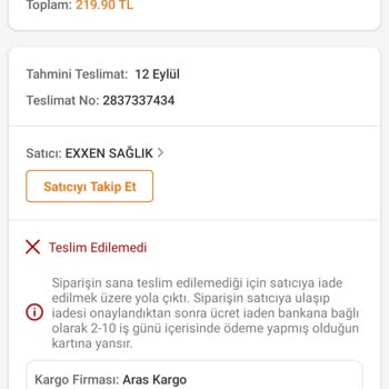 Aras Kargo Fatsa Şubesi Kargo İade