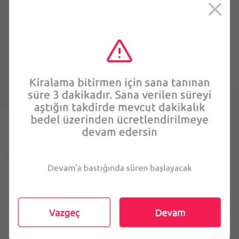 Tiktak Uygulamasıyla Araç Kiraladım Fakat Sonlandıramıyorum