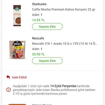 Trendyol Market Alışverişi Migros SKT Problemi