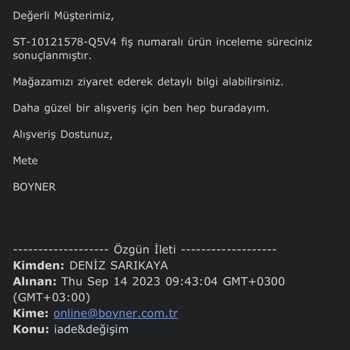 Boyner Ya Tadilat Ya Değişim!
