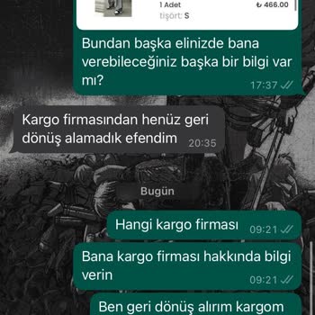 Ciqulata Siparişin Durumu Hakkında Sorumsuzluk