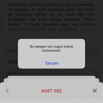 Passolig Bilet Tanımlama Hatası