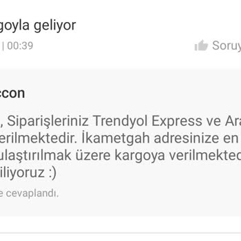 Riccon Söylenilen Kargo Şirketi Dışında Başka Şirketle Gönderim