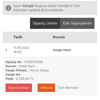 isbironline.com Ürünüm Kargoya Verilmedi.