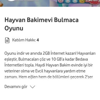 Vodafone Oyun İndir Kodu Gir İnternetimi Vermedi