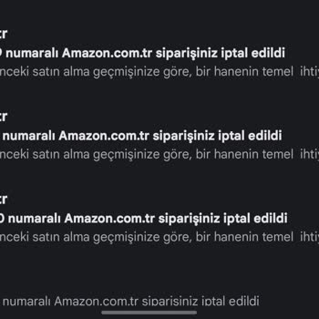 Amazon Sipariş İptali Edilmesi