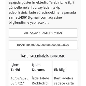 Paytr Para İadem Reddedildi