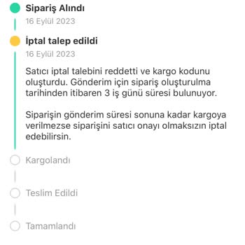 Dolap Sipariş İptali