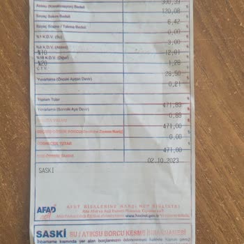 Saski Den Gelen Yüksek Su Faturaları.