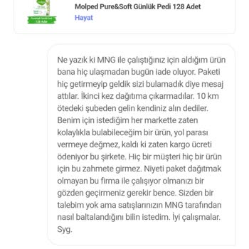 MNG Kargo Ulukent Şubesi Dağıtım Yapmıyor