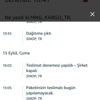 MNG Kargo Başarısız Teslimat Sorunu