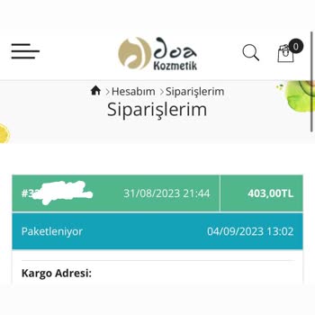 Doa Kozmetik Ürün Teslimatı Yapmıyor