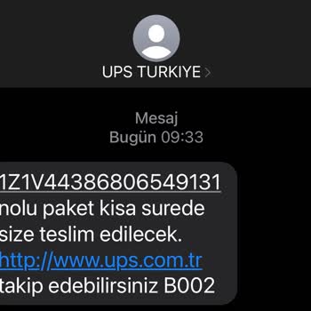 UPS Türkiye Kargo Takip Bilgisi