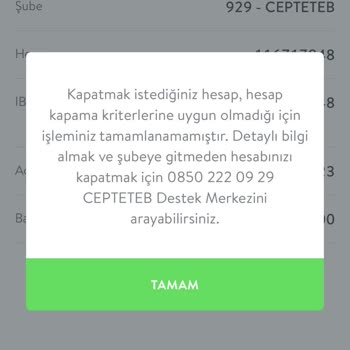 TEB Bankası Müşteri Temsilciliğinden Hesabımı Kapatmıyor