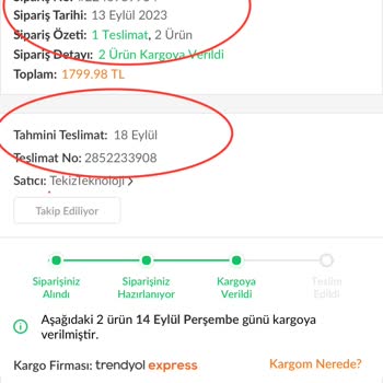 Trendyol Express Kargomu Vaktinde Teslim Edemiyor